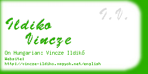 ildiko vincze business card