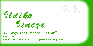 ildiko vincze business card